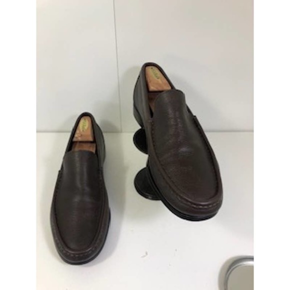 Bruno Magli Round Toe Casual Comfort Slip On Loafer Shoes Brown Mens US 11.5M